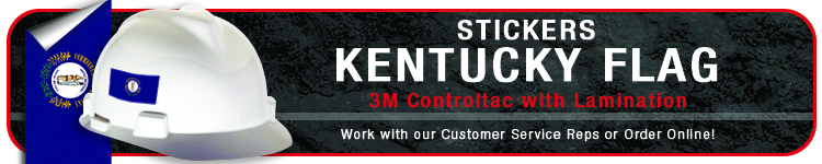 Kentucky State Flag Stickers| CustomHardHats.com